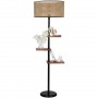lámpara de pie con metal negro marrón 45x45x170 casquillo e 27 max 60 w