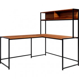 escritorio 100 tablero de aglomerado rechapado en melamina color nogal