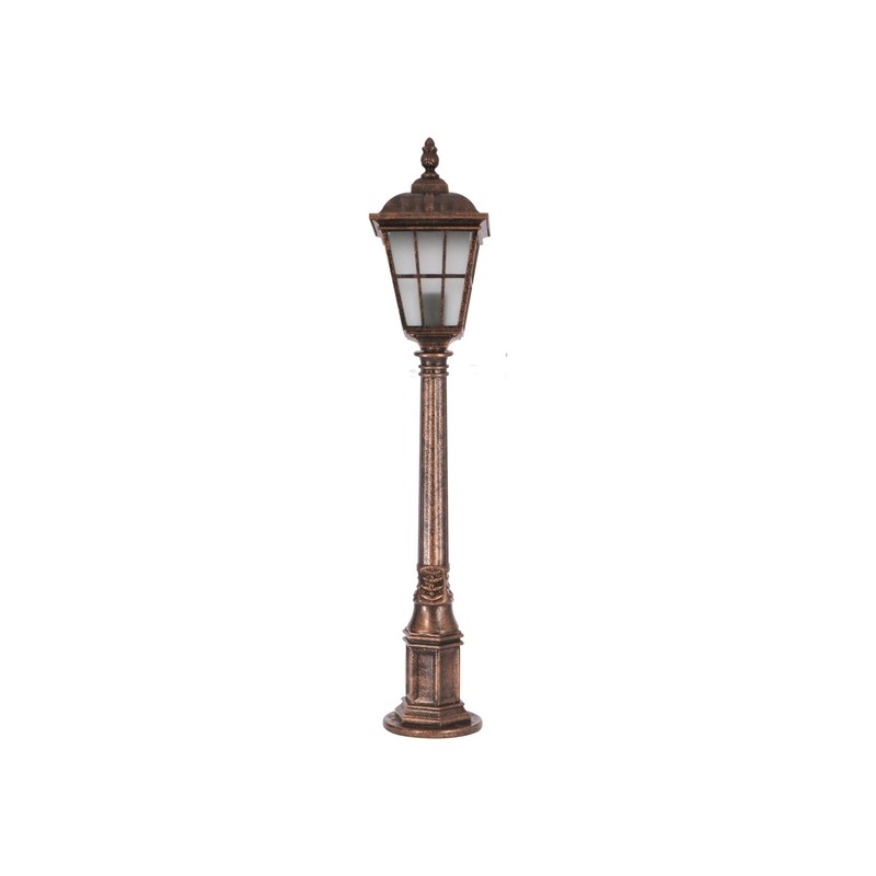 lámpara de pie para exterior marrón 20x20x100