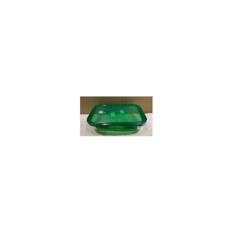 fiambrera hermetica rectangular 1500ml san ignacio vitoria de borosilicato en color verde
