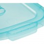 recipiente para microondas congelador laura 06 l polipropileno 17 x 11 x 6 cm iceblue transparente