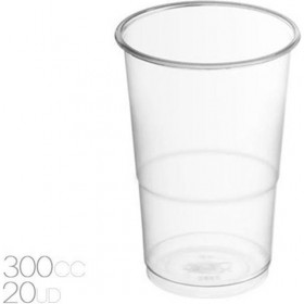 vasos plástico x 20uni 300 cctranparente