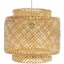lámpara colgante con temática natural en bambú d40cmd 40 x h 38 cm
