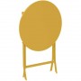 mesa redonda plegable greesboro amarillo mostaza