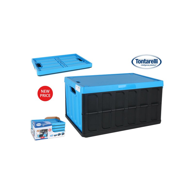 caja plegable con tapa 62l negro azul
