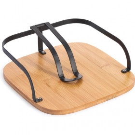 portarrollos de mesa con barra de apoyo diseño industrial bamboo steel elie negro mate