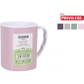 mug plastico 350ml bicolor lux privilege