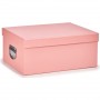set 10 cajas cartón forrado rosa 47x33x23 cm