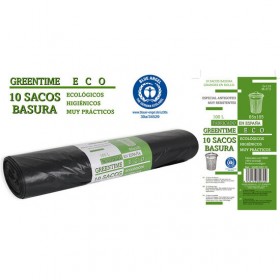 10 sacos basura 85x105 g110 100 l greentime eco