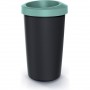 cubo de reciclaje 45l keden en plástico con práctica tapa abierta color verde