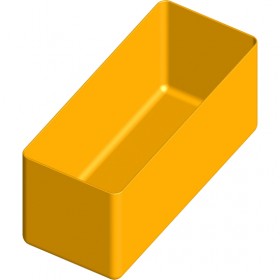 cubo plegable cuadrado amarillo 295x295x235cm