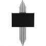 aplique de pared recto metal negro plata 75x10x22 casquillo e 27 max 40 w