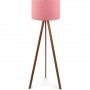 lámpara de pie con 70 mdf 30 pvc fabric color rosa marrón