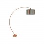 lámpara de pie con metal curva pantalla recta vintage colección malaui 30x30x185 casquillo e 27 max 60 w
