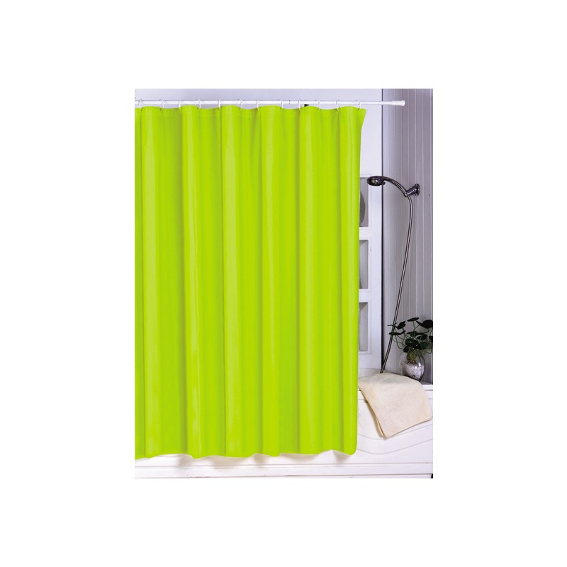 cortina de baño de polyester de peva verde