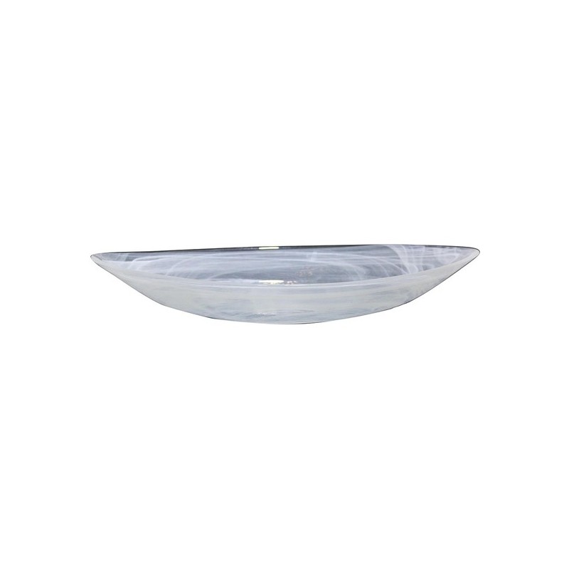 bowl oval alabastro acapulco blanco 32x12x5cm