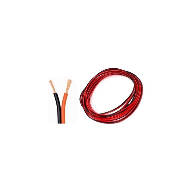 cable para audio 10m 2x05mm bicolor rojo negro 7hsevenon elec