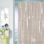 cortina de ducha poliéster y polipropileno con 12 anillas