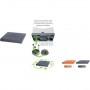 plataforma movil para macetas prosperplast de plastico cuadrada con 4 ruedas 292 x 292 x 4 cm en color terracota
