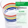set cristalería 12 piezas de vasos de vidrio decorados 33 cl