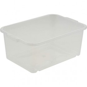 caja de almacenaje plástico resistente pp 28 l 25 x 17 x 10 cm wilma transparente neutro