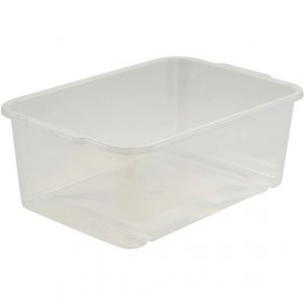 caja de almacenaje plástico resistente pp 30 x 20 x 11 cm wilma transparente