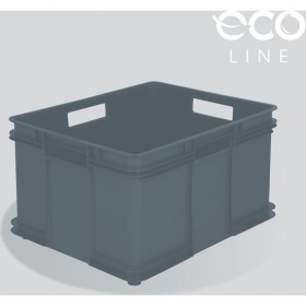 caja de almacenaje eurobox xxl plástico eco pp 52x43x28 cm gris