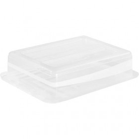 cubo de almacenaje con tapa plástico transparente 7 l