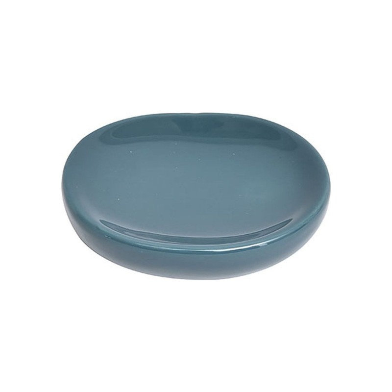 jabonera oval hecha en dolomite azul